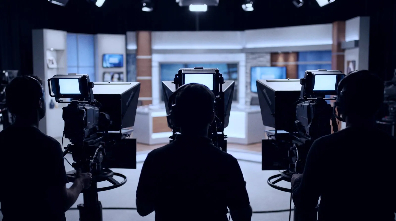 Multi-camera production switcher during a live show